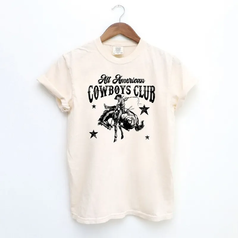 All American Cowboys Club Garment Dyed Tee sold by Zulily