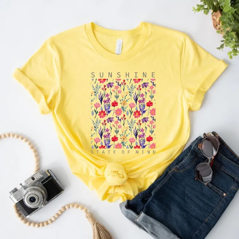 Sunshine State Of Mind Flowers Short Sleeve Tee sold by Zulily