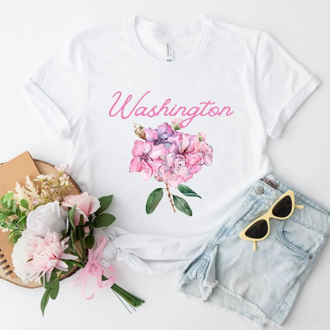 Washington Flower Colorful Short Sleeve Tee sold by Zulily