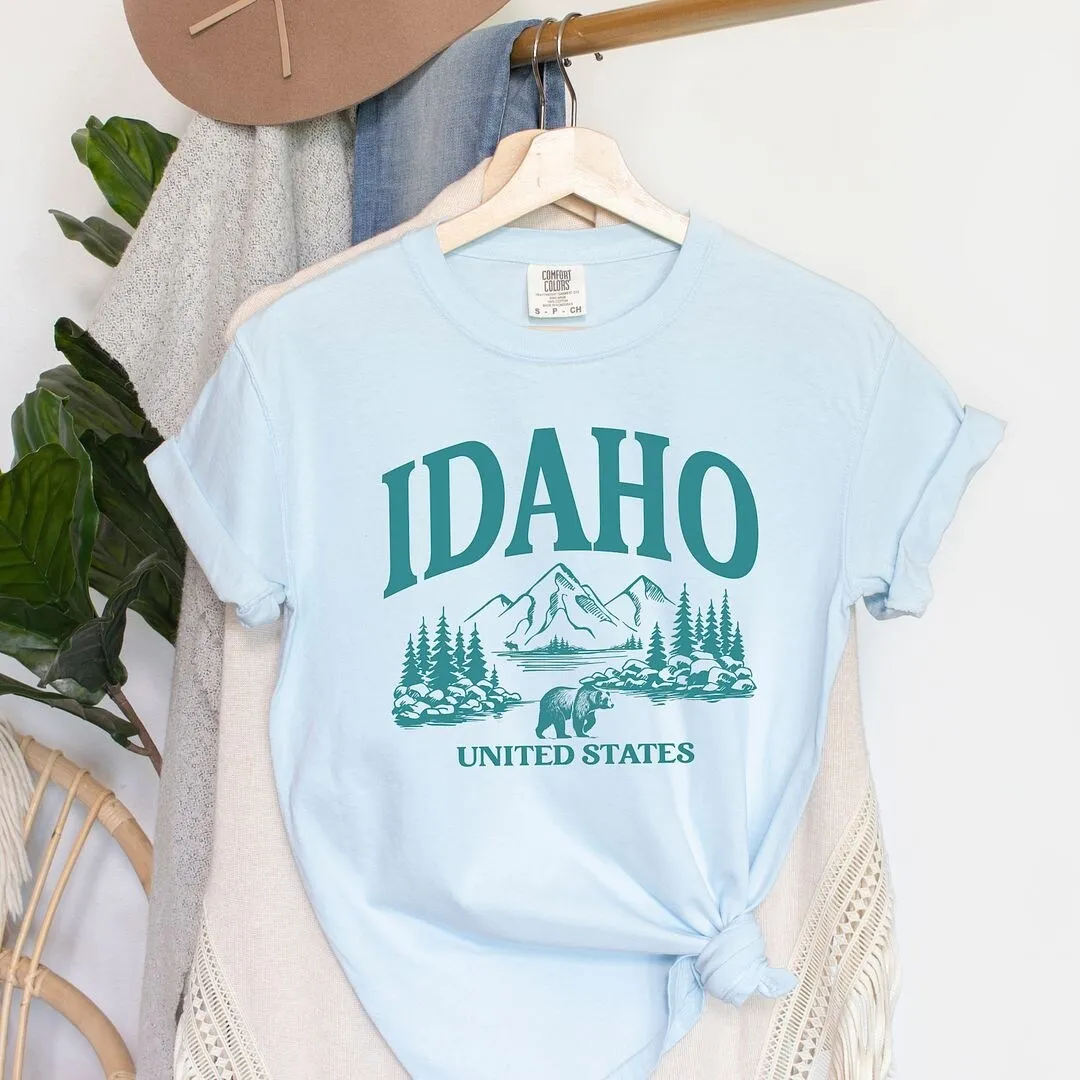 Idaho Forest Scene Garment Dyed Tee sold by Zulily