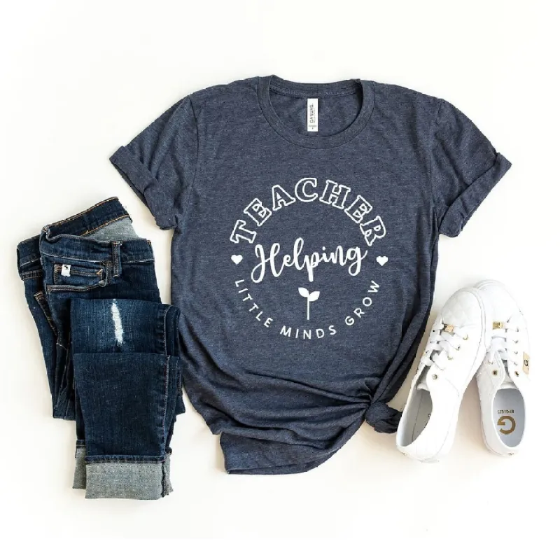 Helping Little Minds Grow Circle Short Sleeve Crewnneck Tee sold by Zulily
