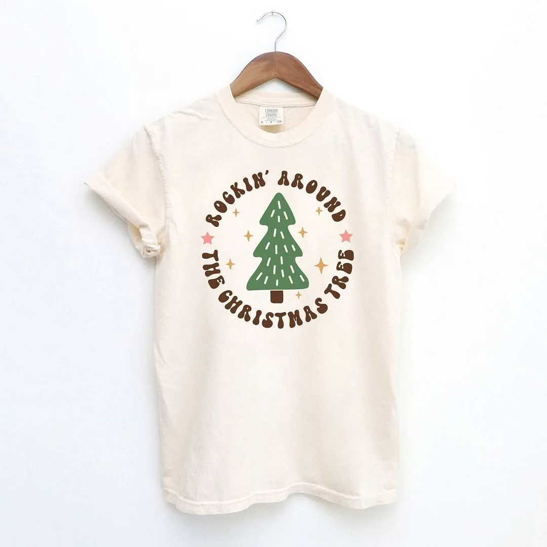 Retro Rockin' Around Tree Garment Dyed Tee sold by Zulily product image thumbnail 2