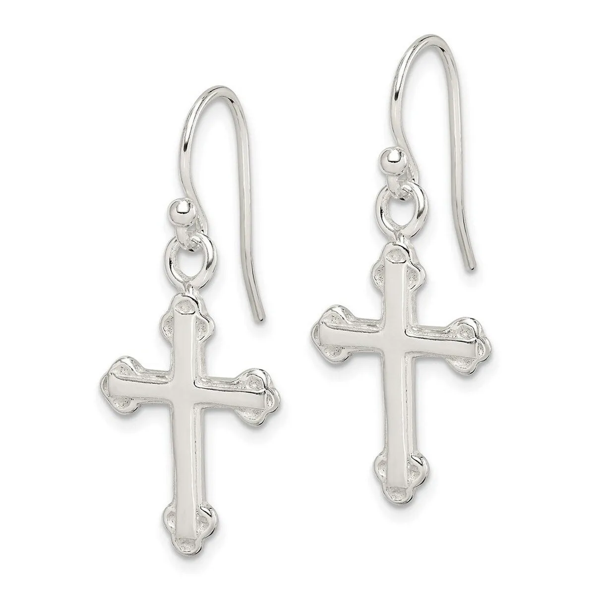 Curata 925 Sterling Silver Polished 14x37mm Hook Dangle Cross Earrings sold by Zulily product image thumbnail 3