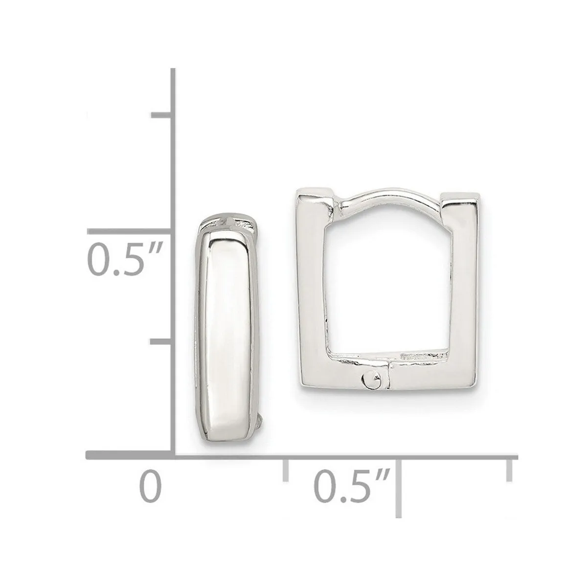 Curata 925 Sterling Silver Polished 3x12mm Hinged Earrings sold by Zulily product image thumbnail 2