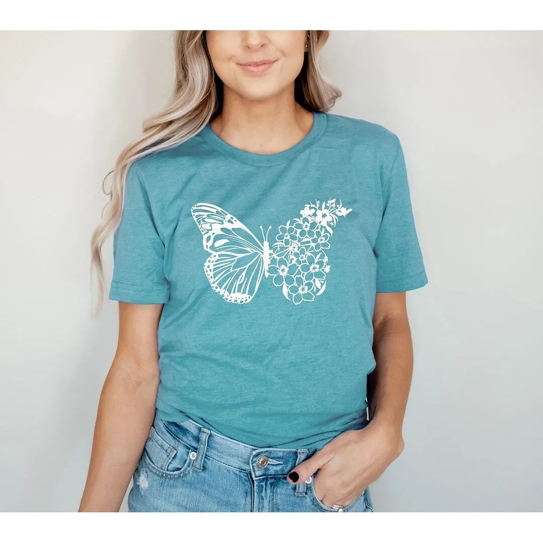 Butterfly and Flowers Short Sleeve Tee sold by Zulily product image thumbnail 3