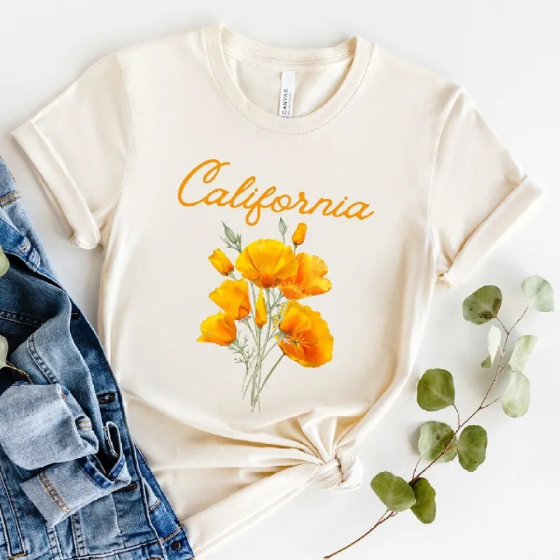 California Flower Colorful Short Sleeve Tee sold by Zulily
