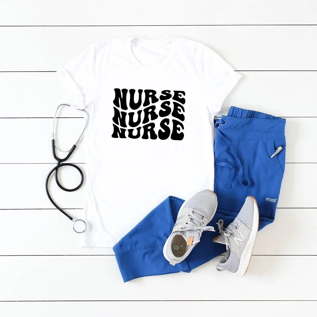 Nurse Stacked Short Sleeve Crewnneck Tee sold by Zulily