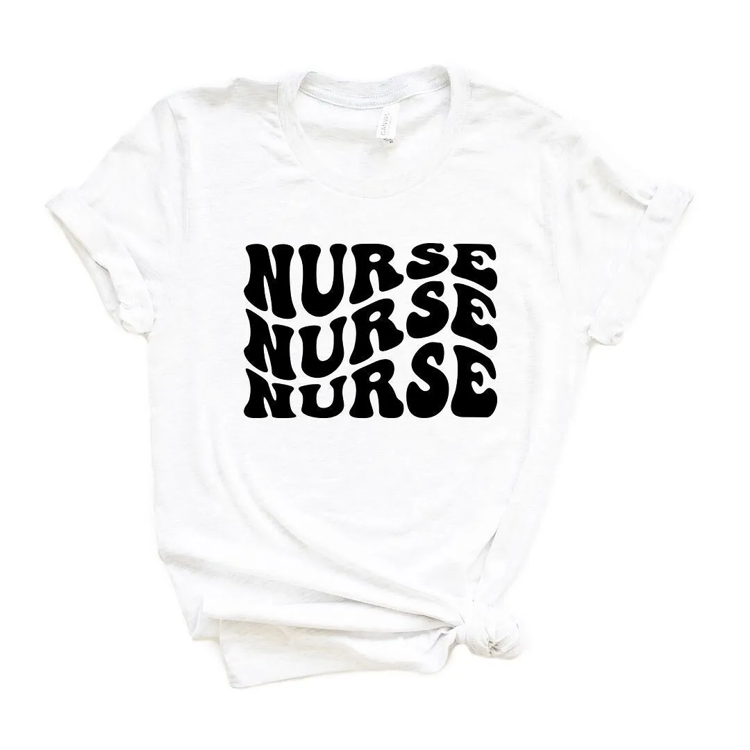 Nurse Stacked Short Sleeve Crewnneck Tee sold by Zulily product image thumbnail 2
