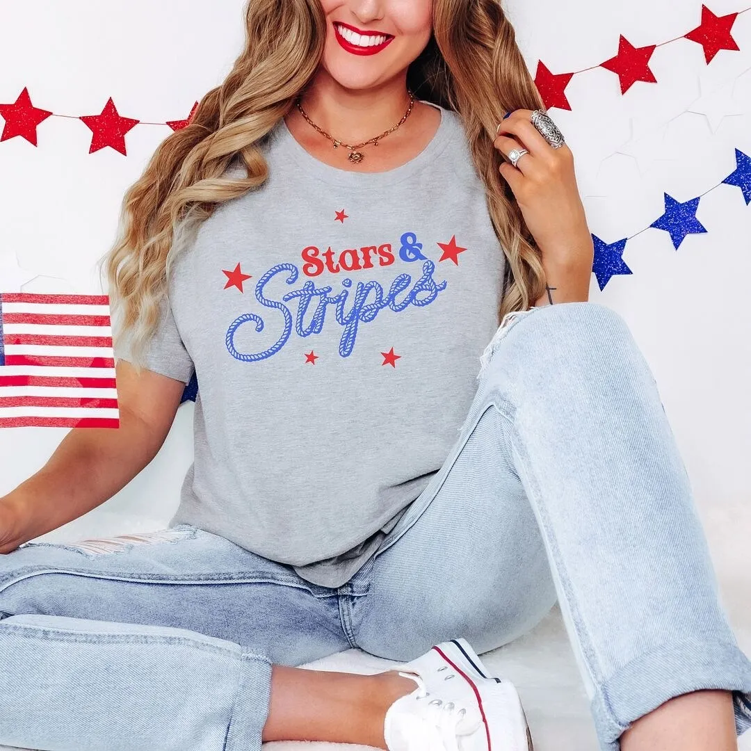 Western Stars and Stripes Short Sleeve Crewnneck Tee sold by Zulily product image thumbnail 3