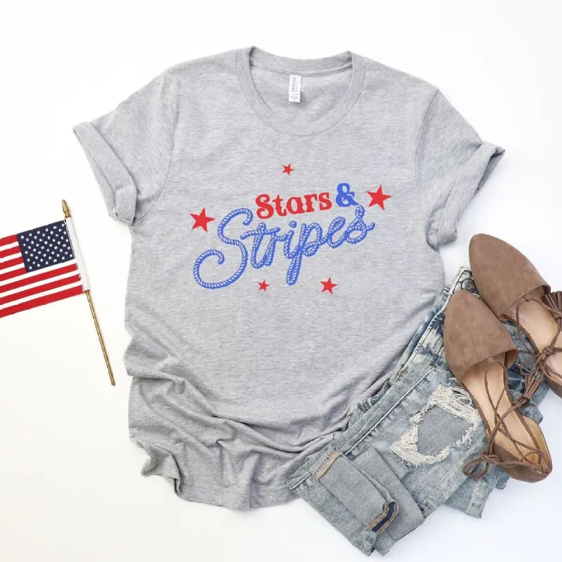 Western Stars and Stripes Short Sleeve Crewnneck Tee sold by Zulily