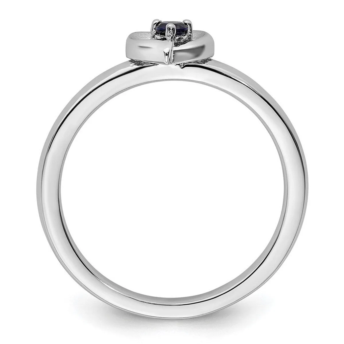 Curata 925 Sterling Silver Created Sapphire Small Heart Ring sold by Zulily product image thumbnail 3