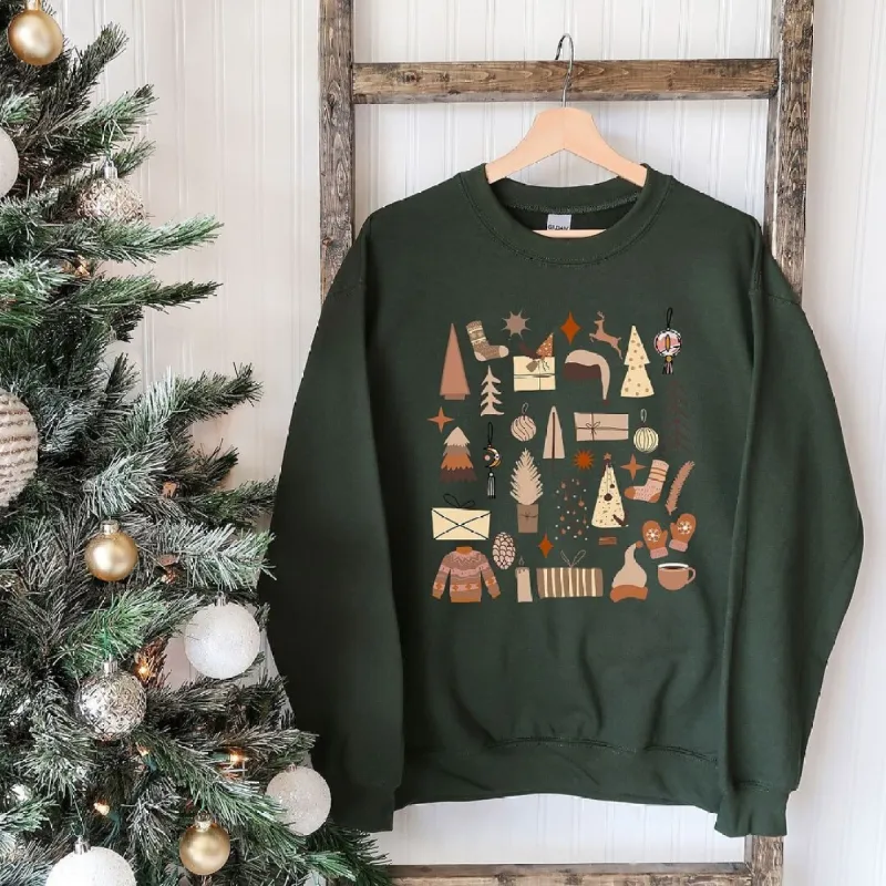 Boho Neutral Christmas Chart Graphic Sweatshirt sold by Zulily