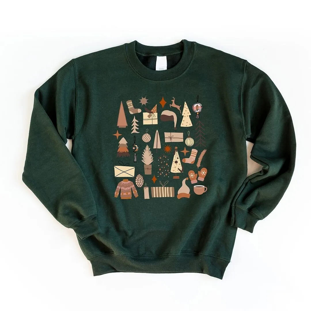 Boho Neutral Christmas Chart Graphic Sweatshirt sold by Zulily product image thumbnail 2