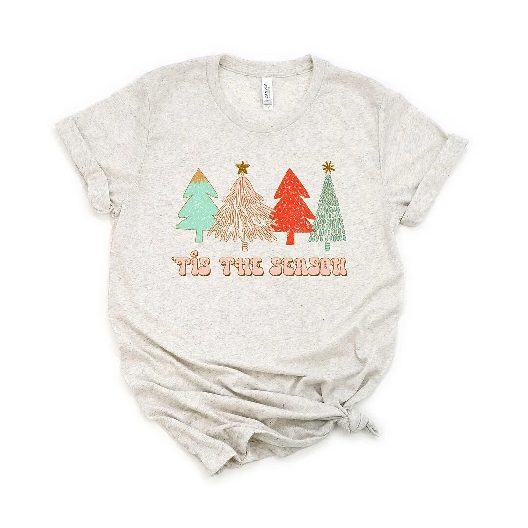 Tis The Season Trees Grunge Short Sleeve Crewnneck Tee sold by Zulily product image thumbnail 2