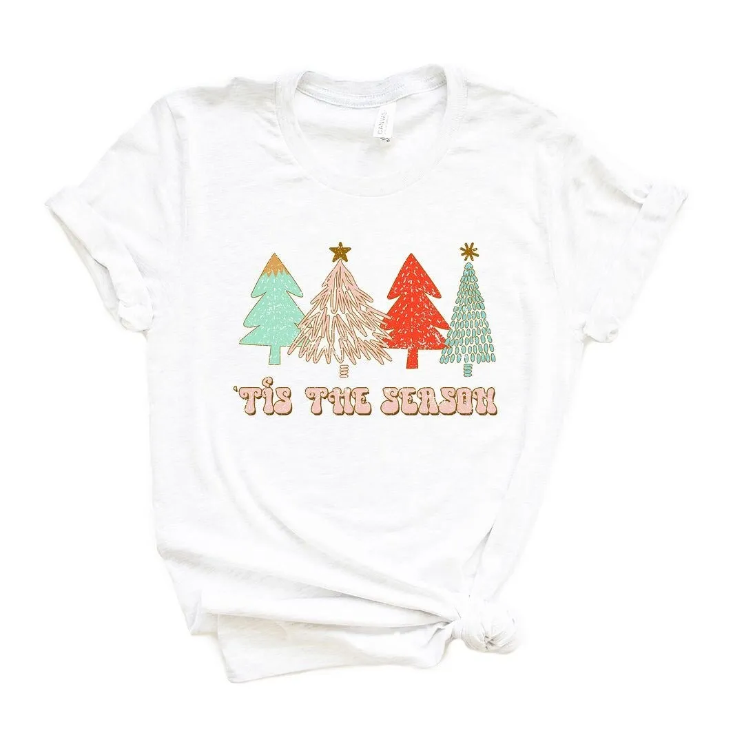 Tis The Season Trees Grunge Short Sleeve Crewnneck Tee sold by Zulily product image thumbnail 2