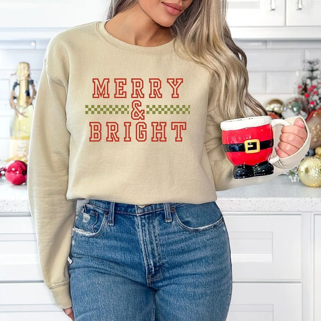 Merry And Bright Checkered Graphic Sweatshirt sold by Zulily product image thumbnail 3