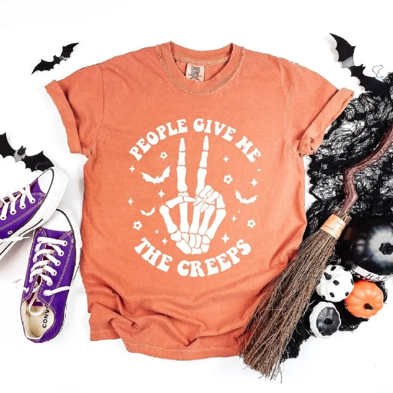 People Give Me The Creeps Garment Dyed Tee sold by Zulily