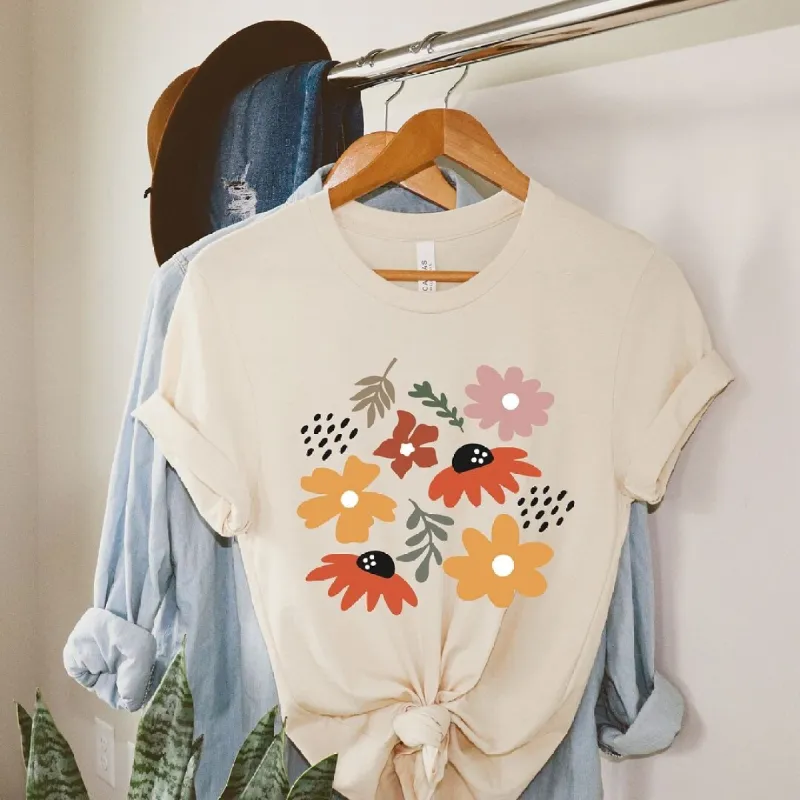 Abstract Flowers Short Sleeve Tee sold by Zulily