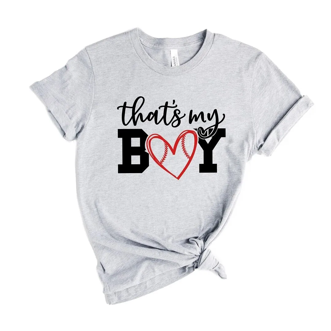 That's My Boy Baseball Short Sleeve Crewnneck Tee sold by Zulily product image thumbnail 2