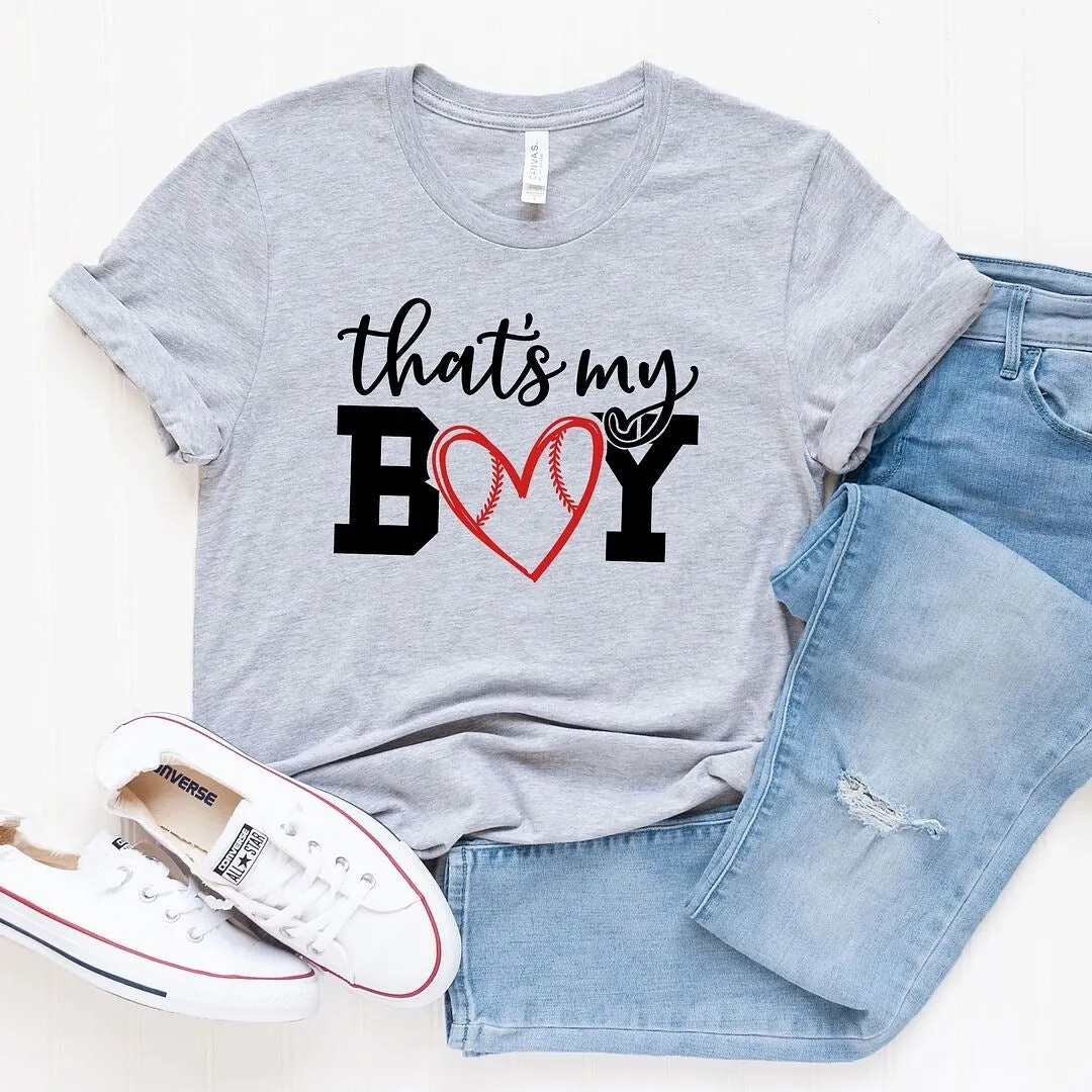 That's My Boy Baseball Short Sleeve Crewnneck Tee sold by Zulily