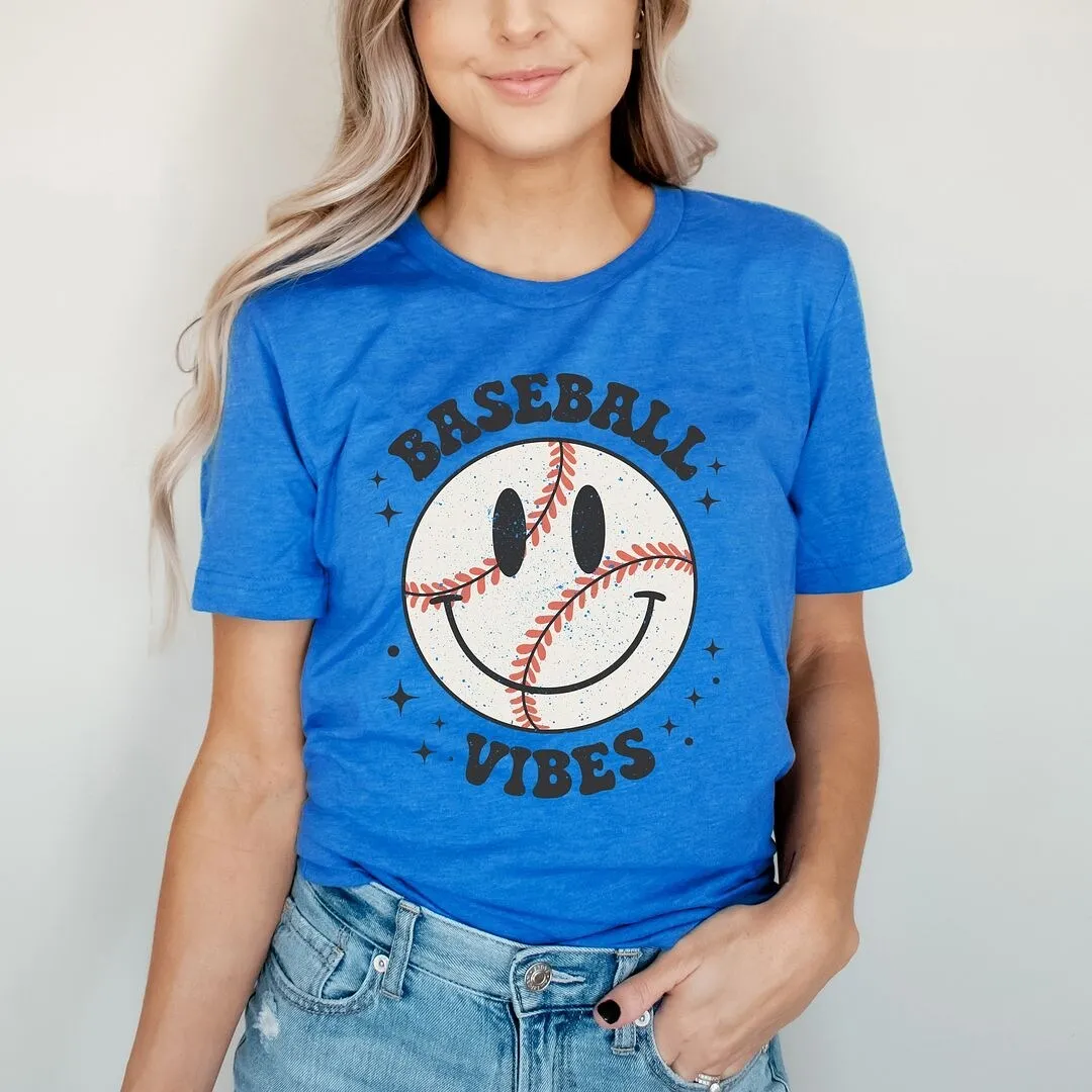 Baseball Vibes Smiley Face Short Sleeve Crewnneck Tee sold by Zulily product image thumbnail 3