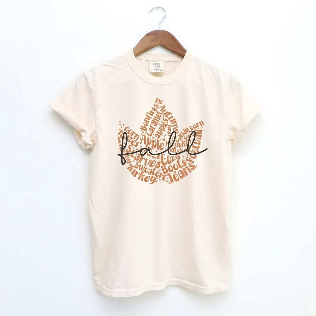 Cursive Fall Leaf Garment Dyed Tee sold by Zulily product image thumbnail 2