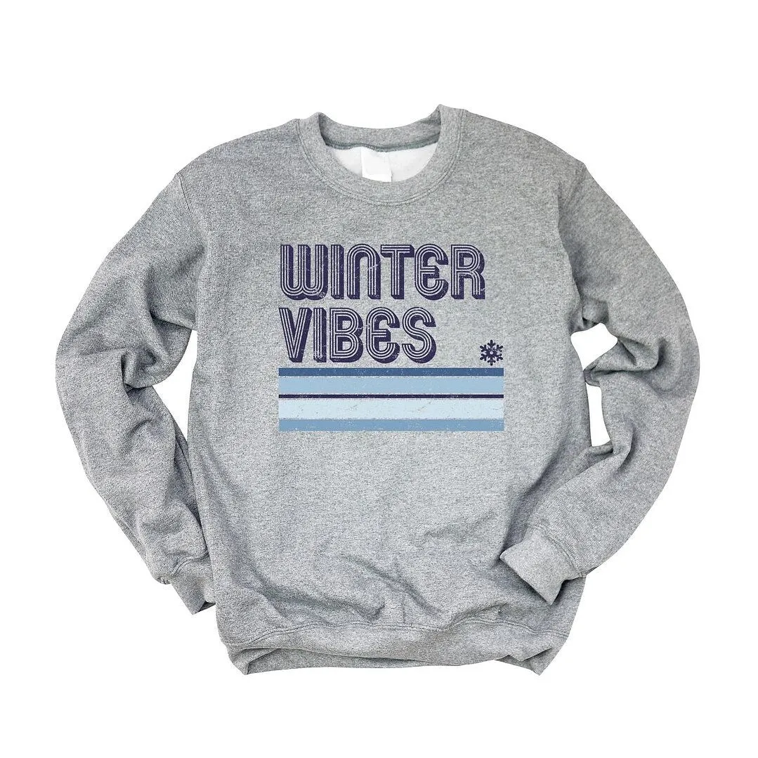 Winter Vibes Stripes Graphic Sweatshirt sold by Zulily product image thumbnail 2