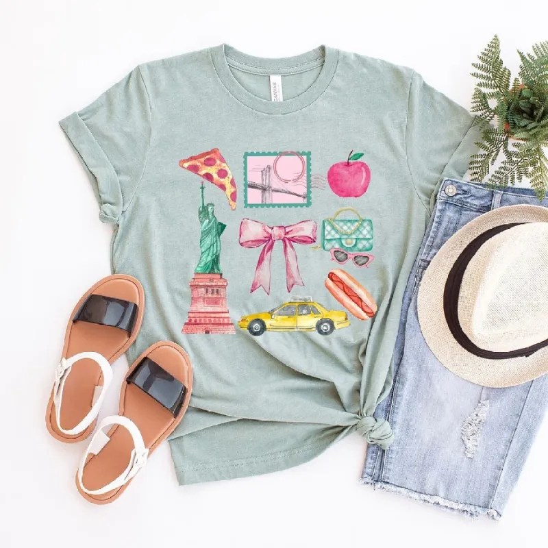 Coquette New York Collage Short Sleeve Crewnneck Tee sold by Zulily