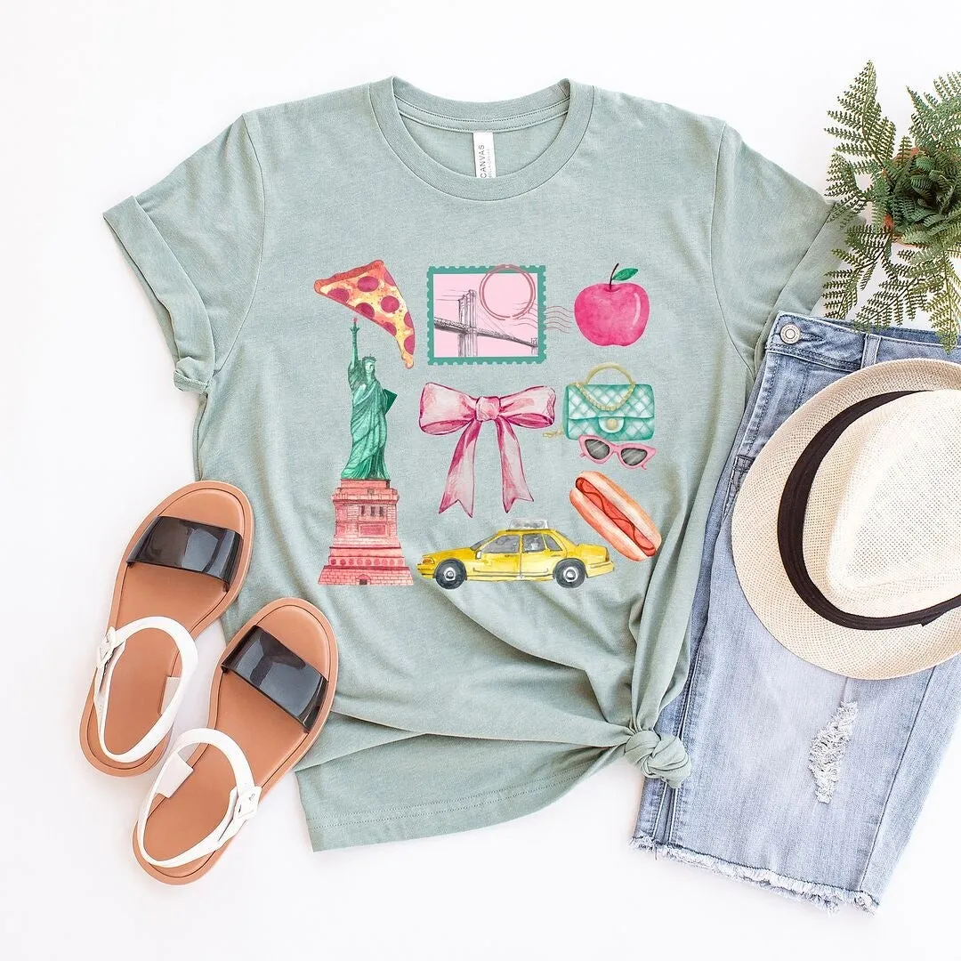 Coquette New York Collage Short Sleeve Crewnneck Tee sold by Zulily
