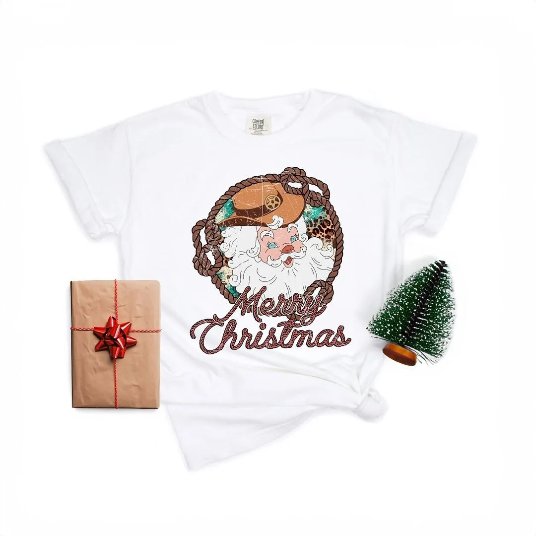 Western Santa Garment Dyed Tee sold by Zulily