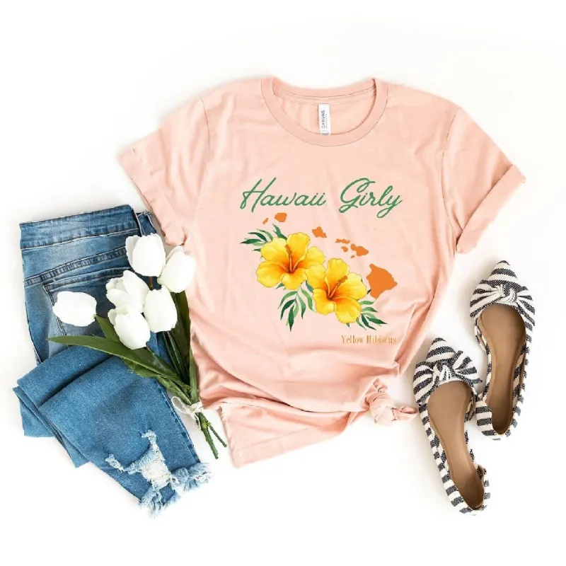 Hawaii Girly Flower Short Sleeve Tee sold by Zulily