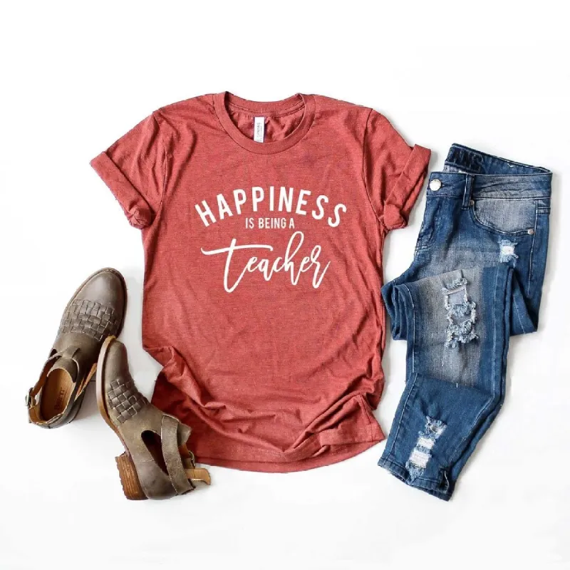 Happiness Is Being A Teacher Short Sleeve Tee sold by Zulily