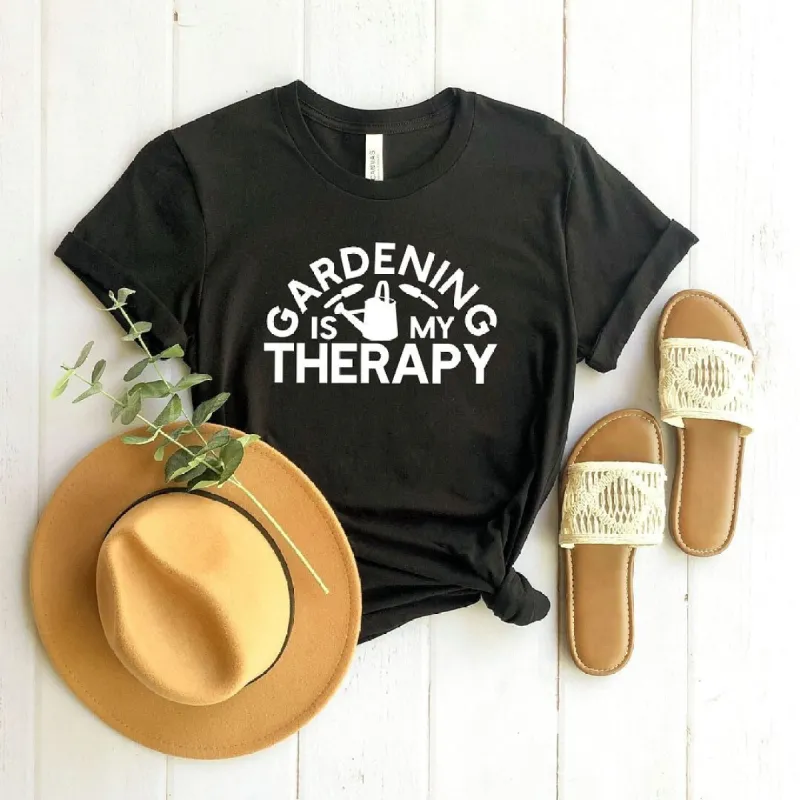 Gardening Is My Therapy Watering Can Short Sleeve Tee sold by Zulily