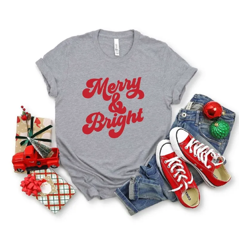Bold Merry And Bright Short Sleeve Crewnneck Tee sold by Zulily