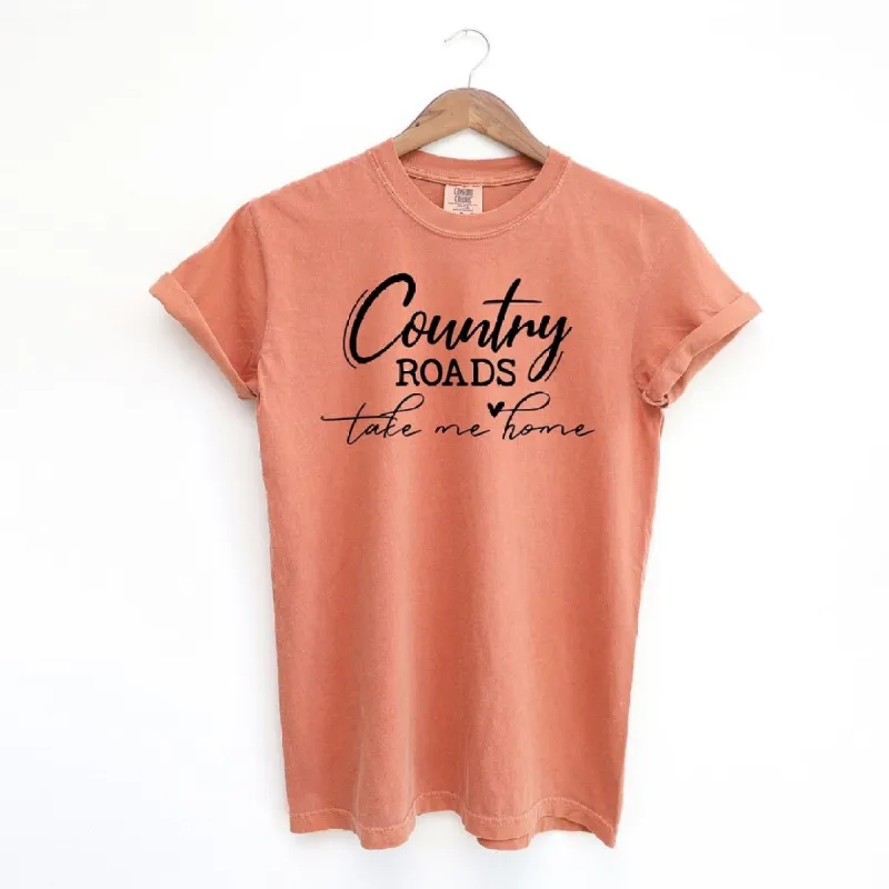 Country Roads Heart Garment Dyed Tee sold by Zulily