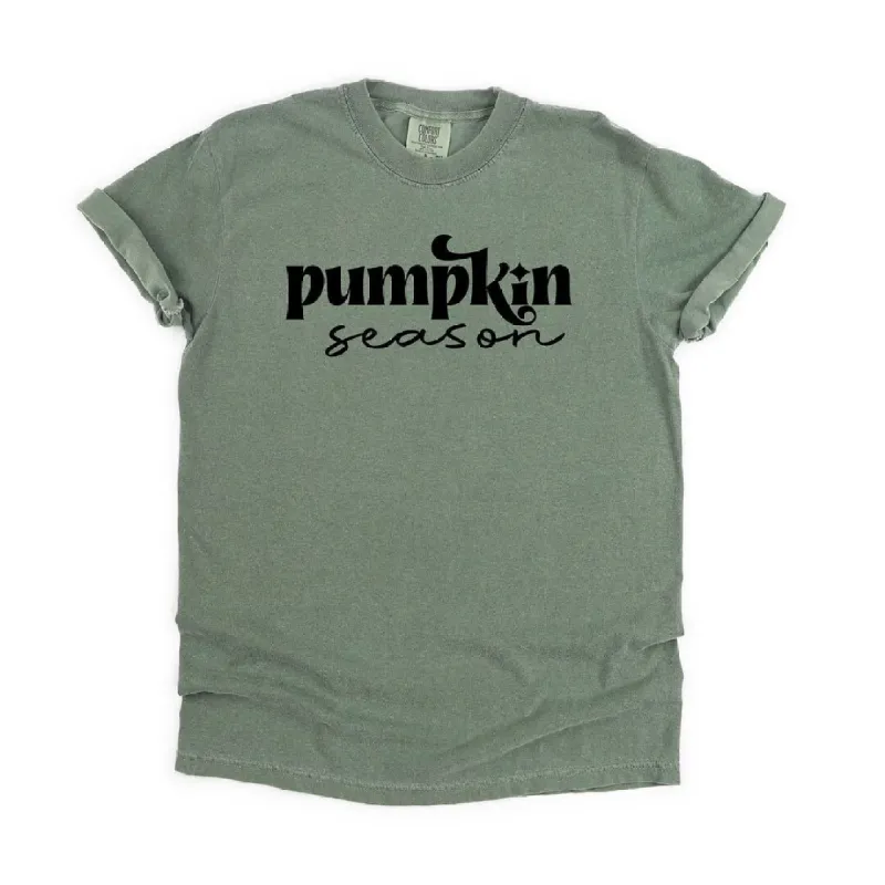 Pumpkin Season Cursive Garment Dyed Tee sold by Zulily