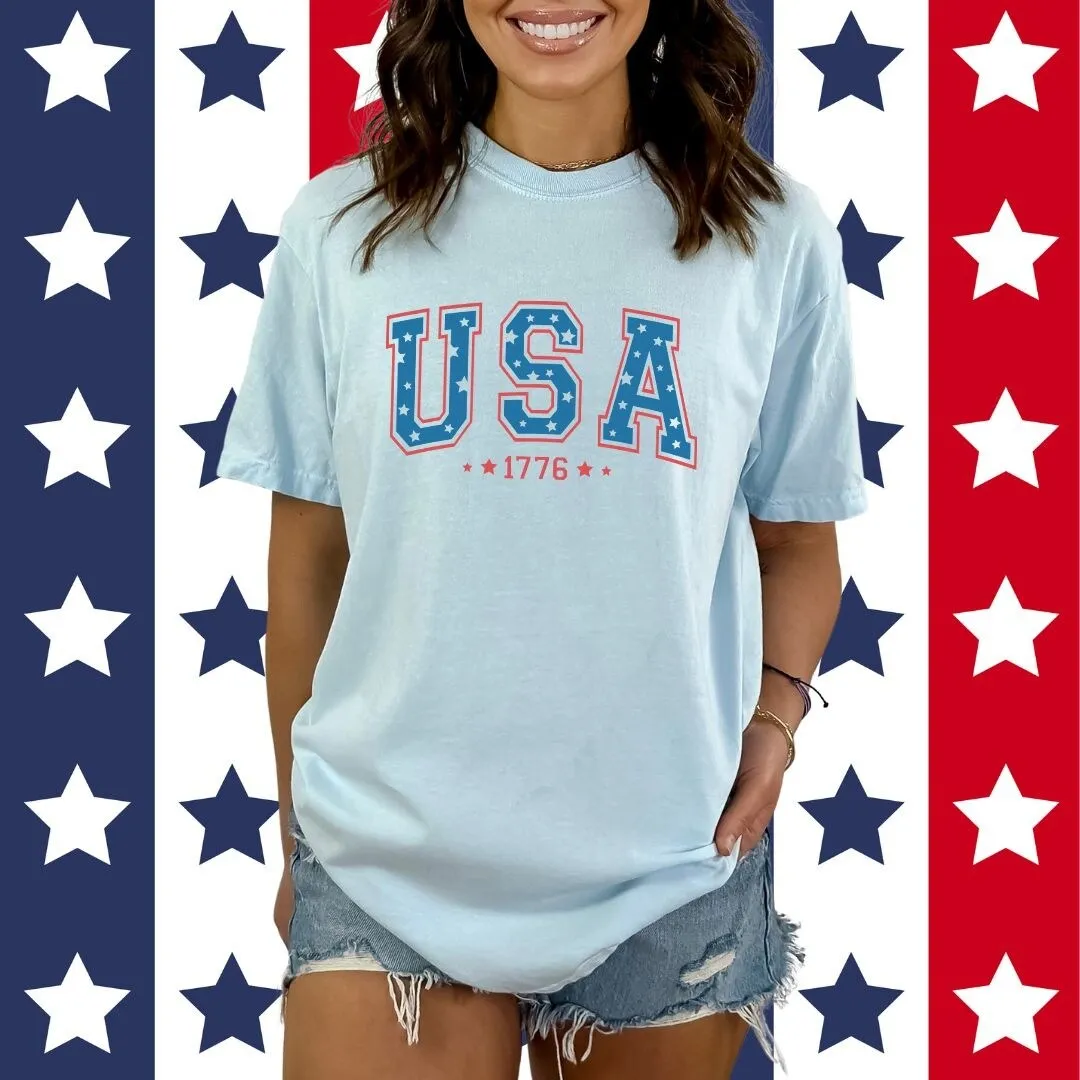 USA 1776 Stars Garment Dyed Tee sold by Zulily product image thumbnail 2