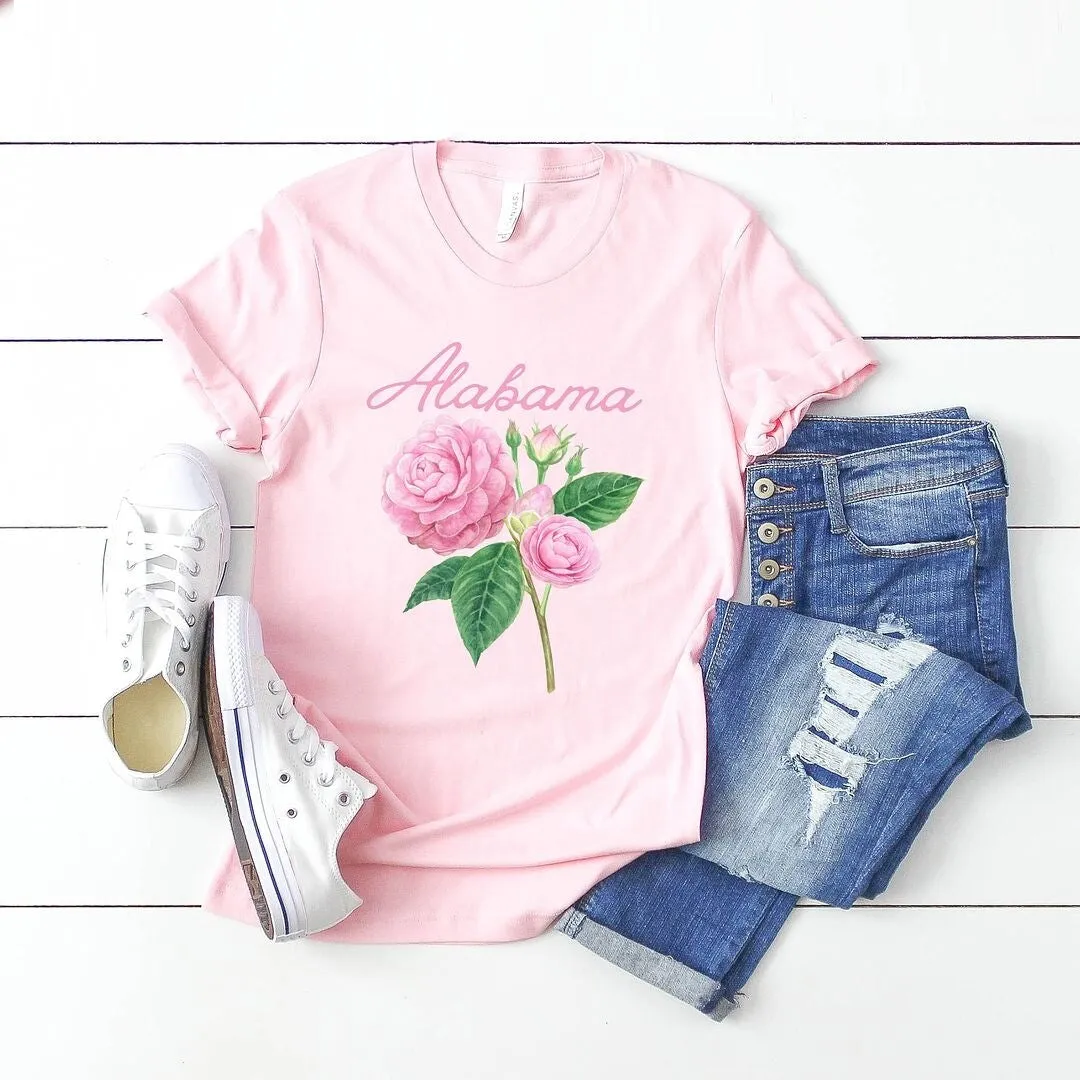Alabama Flower Colorful Short Sleeve Tee sold by Zulily