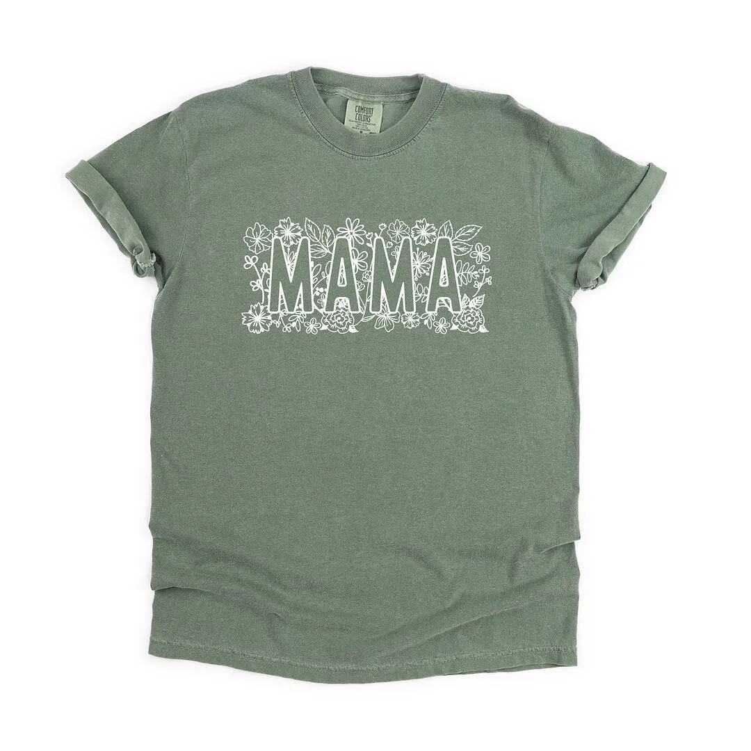 Mama Bold Flowers Garment Dyed Tee sold by Zulily product image thumbnail 2