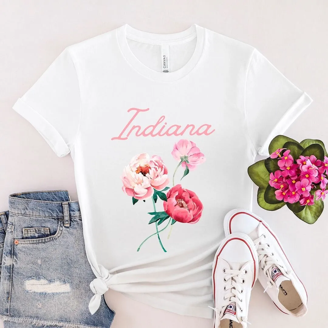 Indiana Flower Colorful Short Sleeve Tee sold by Zulily