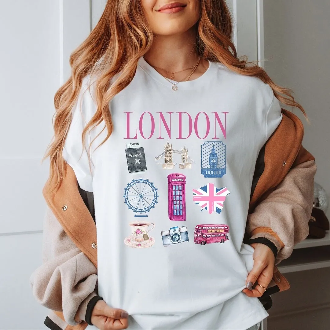 London Travel Chart Short Sleeve Crewnneck Tee sold by Zulily product image thumbnail 3