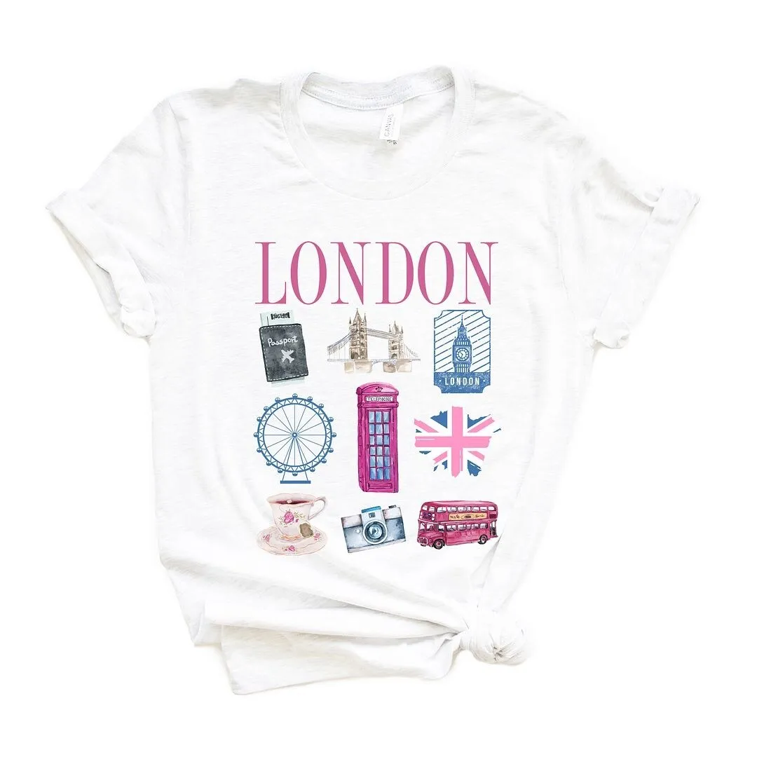 London Travel Chart Short Sleeve Crewnneck Tee sold by Zulily product image thumbnail 2