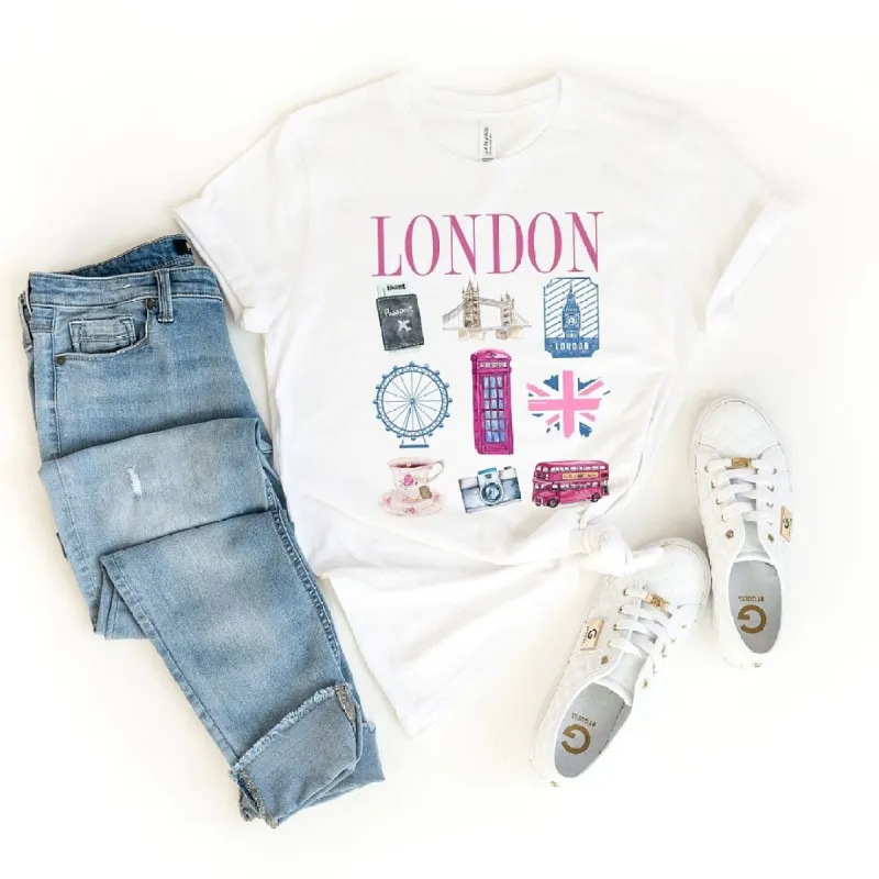 London Travel Chart Short Sleeve Crewnneck Tee sold by Zulily