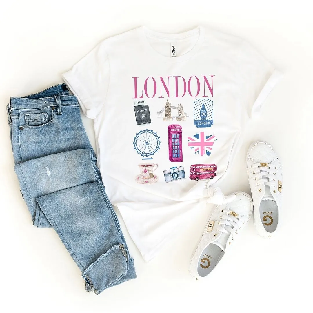London Travel Chart Short Sleeve Crewnneck Tee sold by Zulily