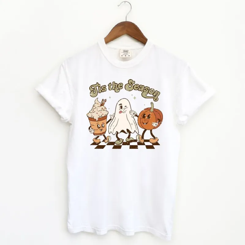 Checkered Fall Tis the Season Garment Dyed Tee sold by Zulily