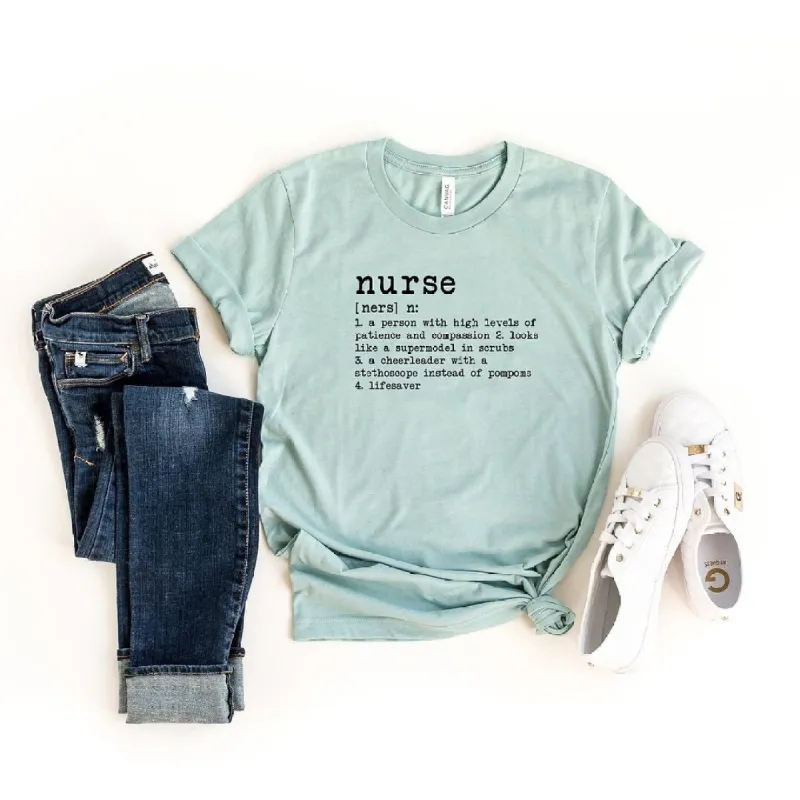 Nurse Definition Short Sleeve Crewnneck Tee sold by Zulily