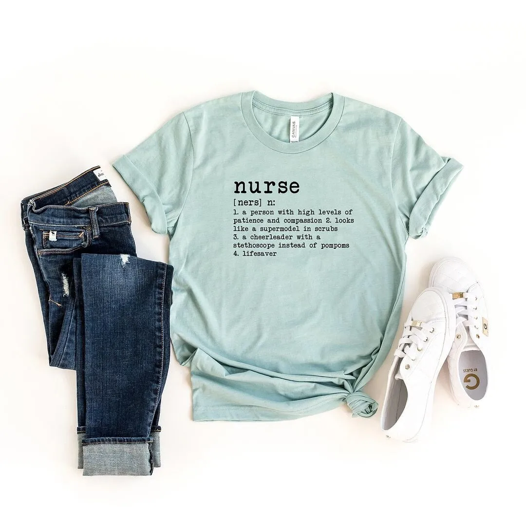 Nurse Definition Short Sleeve Crewnneck Tee sold by Zulily