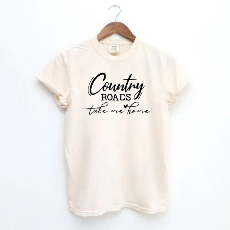 Country Roads Heart Garment Dyed Tee sold by Zulily