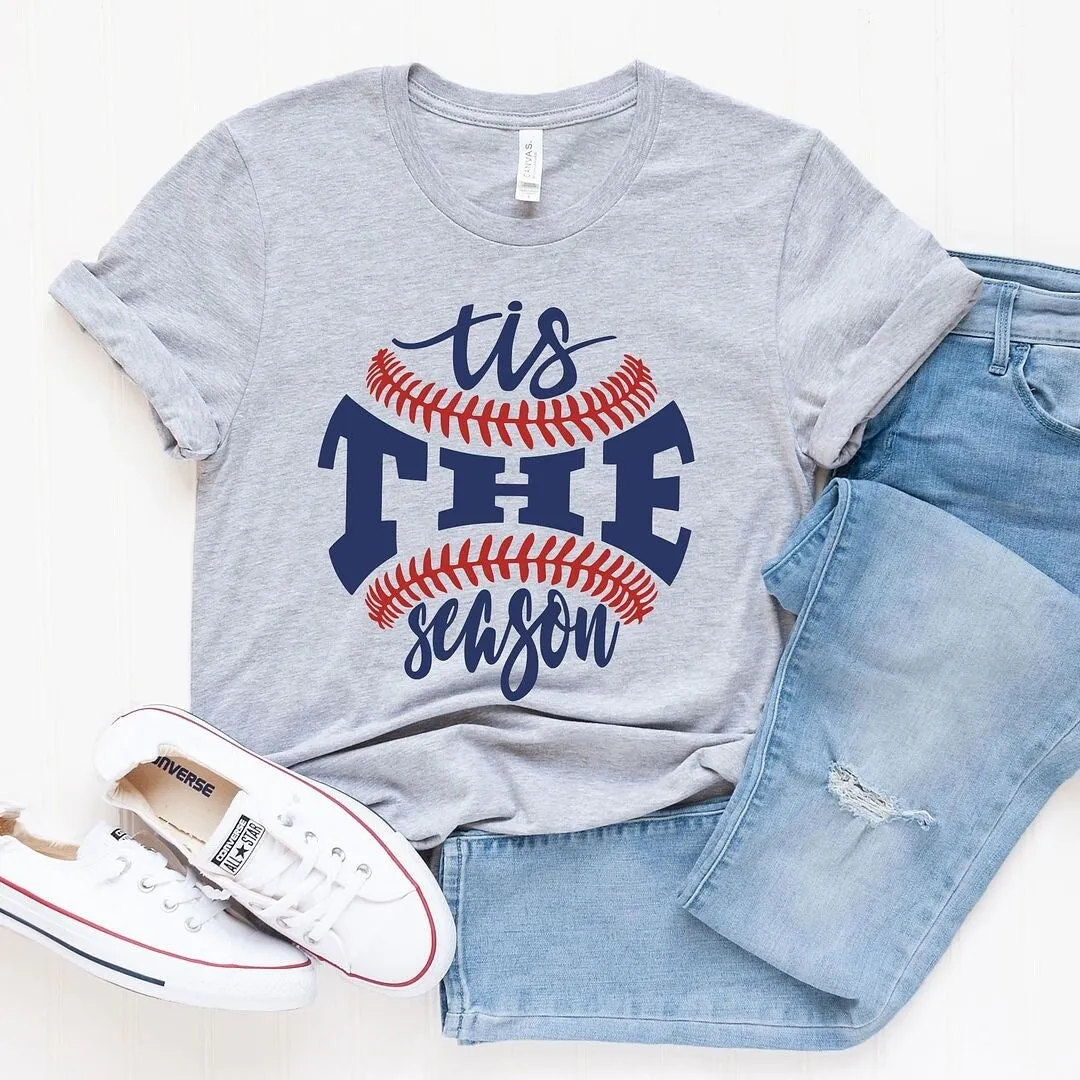 Tis the Season Baseball Short Sleeve Crewnneck Tee sold by Zulily