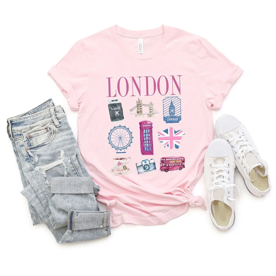 London Travel Chart Short Sleeve Crewnneck Tee sold by Zulily